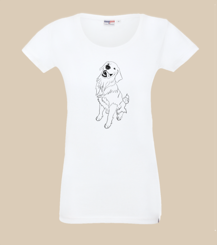 Golden Retriever Outline 2 T-shirt