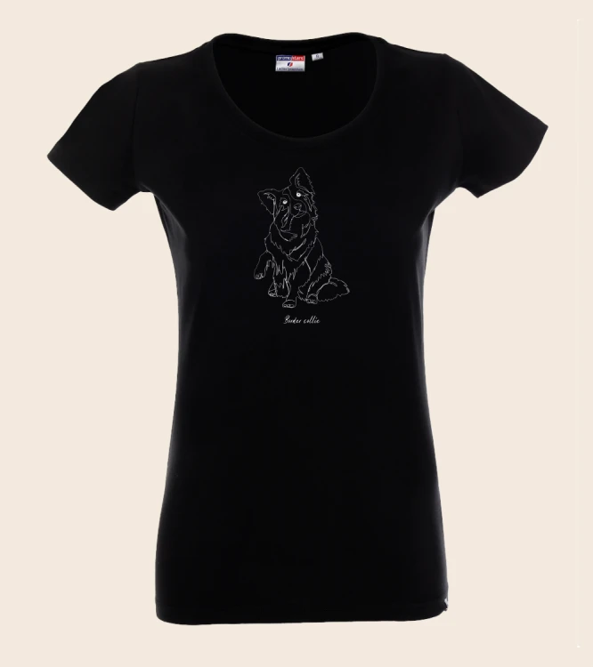 Border Collie Outline T-shirt
