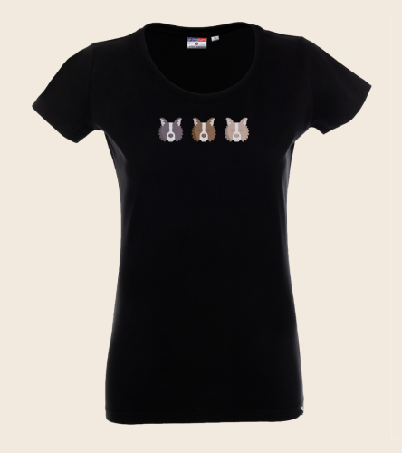 Border Collie 3 Ikony T-shirt