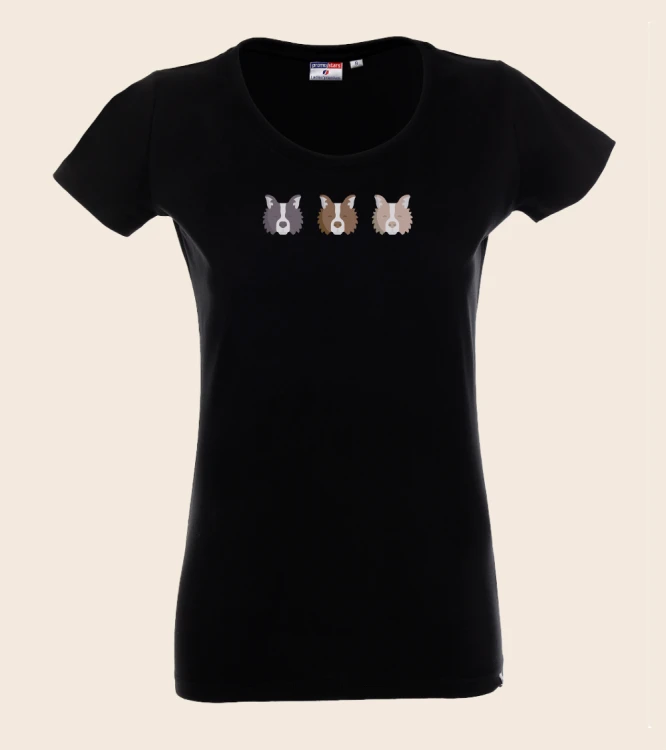 Border Collie 3 Ikony T-shirt