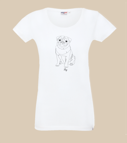 Mops Outline T-shirt