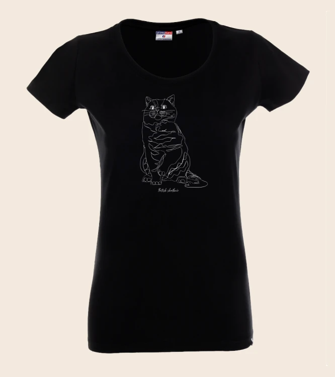 Brytyjski Krótkowłosy Outline T-shirt