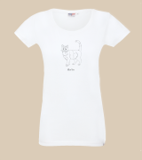 Czarny Kot Outline T-shirt