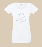 Chaotic Cat Outline T-shirt