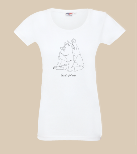 Chaotic Cat Outline T-shirt