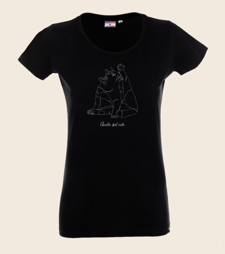 Chaotic Cat Outline T-shirt