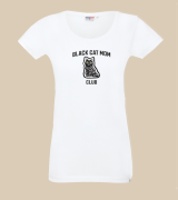 Czarny Kot Mom Club T-shirt