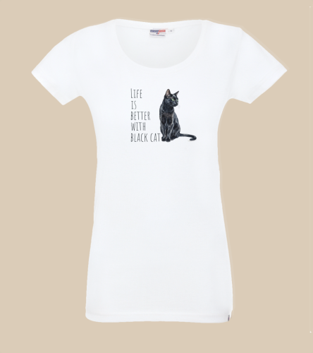 Life Is Better With Czarny Kot T-shirt