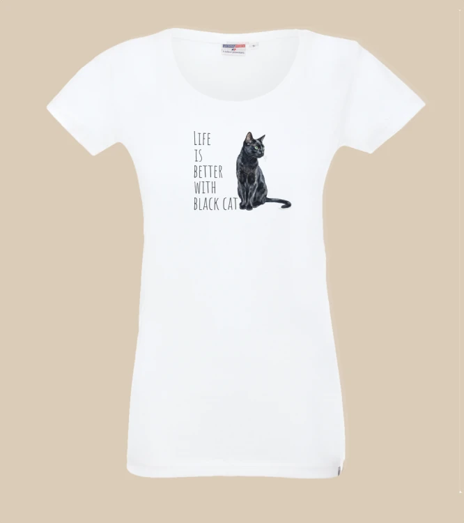 Life Is Better With Czarny Kot T-shirt