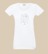 Szpic Miniaturowy Outline T-shirt