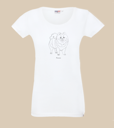 Szpic Miniaturowy Outline T-shirt