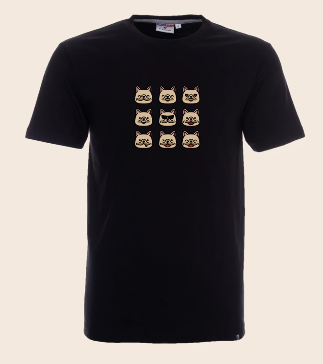 Buldog Francuski Emoji T-shirt