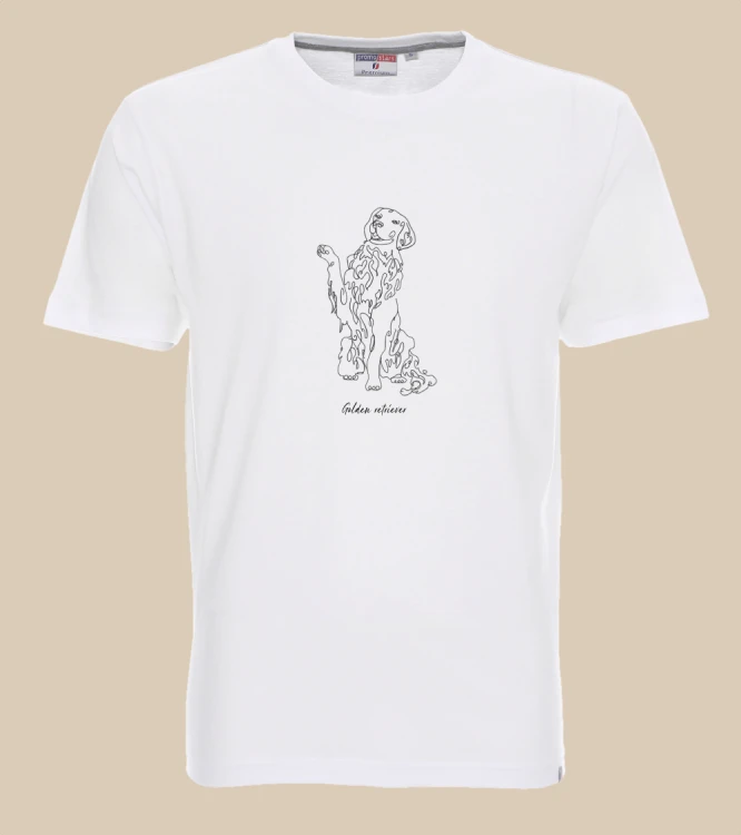 Golden Retriever Outline T-shirt