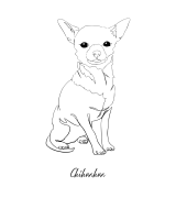 Chihuahua Outline T-shirt