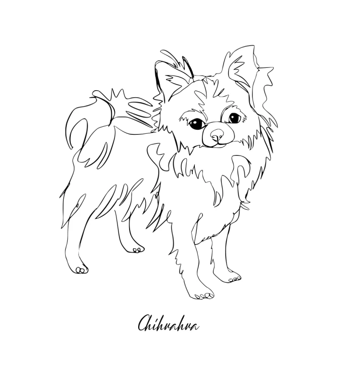 Chihuahua Outline 2 T-shirt