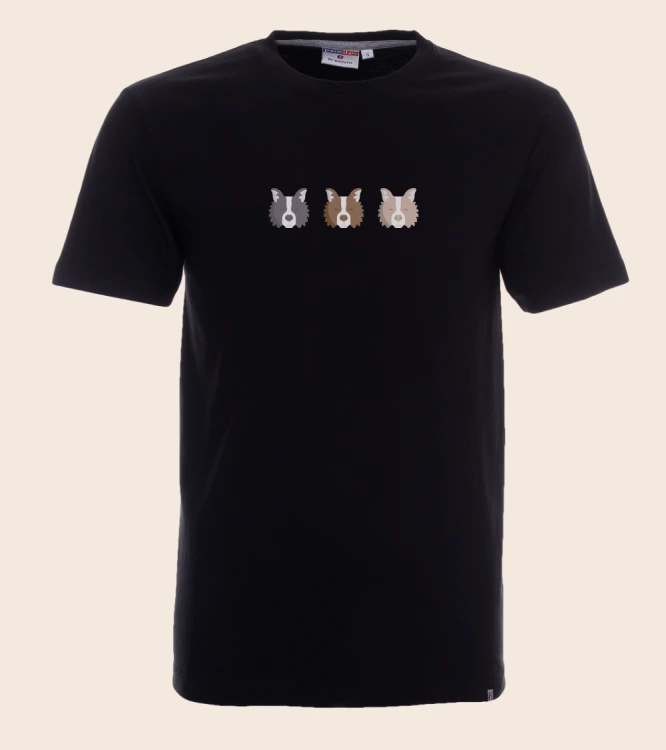 Border Collie 3 Ikony T-shirt