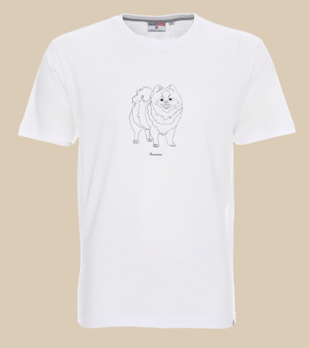 Szpic Miniaturowy Outline T-shirt