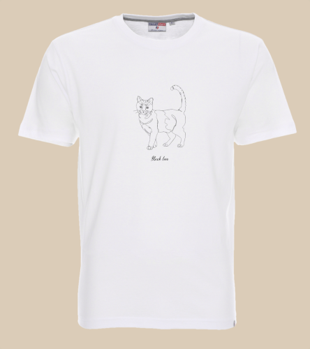 Czarny Kot Outline T-shirt