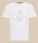 Chaotic Cat Outline T-shirt