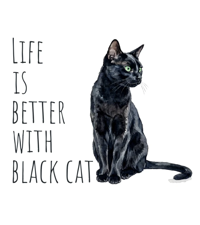 Life Is Better With Czarny Kot T-shirt