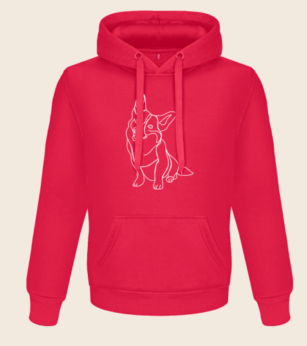 Corgi Outline Bluza z kapturem