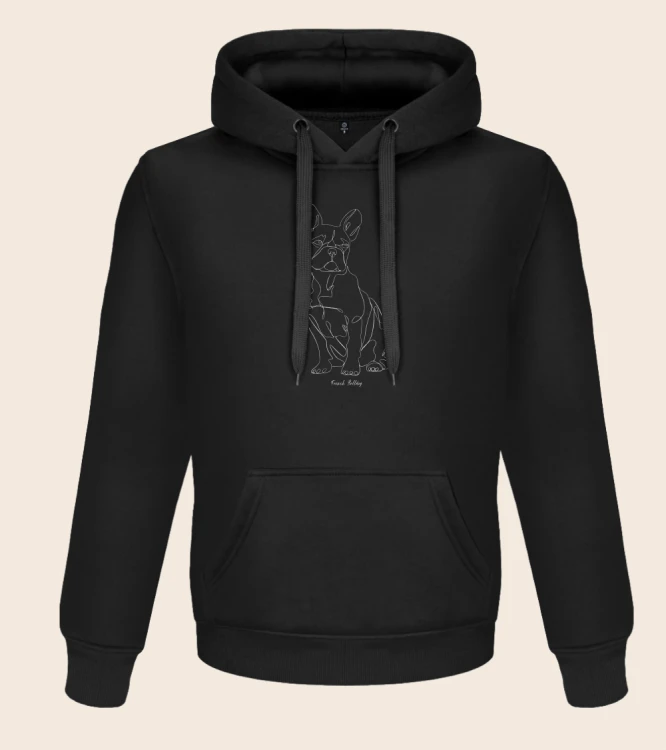Buldog Francuski Outline Bluza z kapturem
